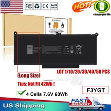 ✅LOT F3YGT Battery For Dell Latitude E7280 E7390 E7490 7380 7390 7480 7490 60Wh picture