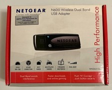 NOS NETGEAR N600 Wireless Dual Band USB WiFi Adapter WNDA3100 New In Open Box picture