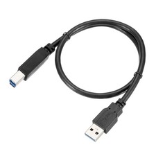 Printer Cable, 1.6ft Square USB A to USB B 3.0 Male Cable for Printer, Black picture