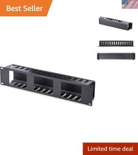 StarTech Horizontal 2U Rack Finger Duct with Cover, 19in Steel Wire Duct picture