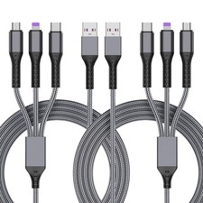 3 in 1 Multi Charging Cable, 3.9ft Universal USB C/Micro USB/Lighting Cable picture