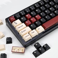 Rome PBT Double Shot Custom Keycap Set,174 Keys Black Gaming Key Caps Keycaps... picture