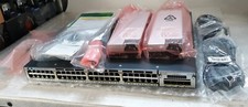 Cisco Catalyst WS-C3750X-48T-L Ethernet Switch w/ 1G Module+2x PSU+Ears NEW *OB* picture