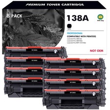 8PK W1380A Toner with Chip For 138A HP LaserJet Pro 3001dw 3001fdw MFP 3101fdw picture