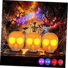 -Pack Halloween Skull Light with Music, 5-Mode Skull Lamp 3 picture