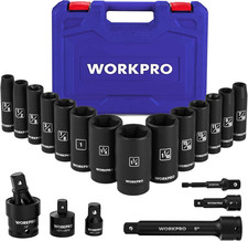 20-Piece 1/2＂ Drive Deep Impact Socket Set, SAE picture