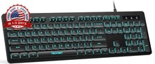 Wired Keyboard,Silent USB Keyboard for Office,Spill-Resistant,Slim Full picture