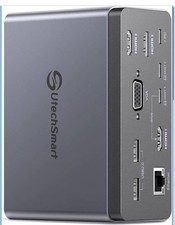 Docking Station,UtechSmart 19 in 1 Quadruple Monitor Laptop USB C Model UCN3474 picture