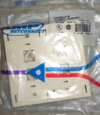 AMP NETCONNECT FACEPLATE 4 PORT ALMOND # picture