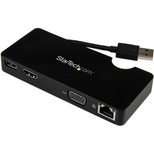 StarTech Travel Docking Station for Laptops - HDMI or VGA - USB 3.0 - Portable picture