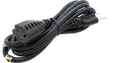 25FT Power Extension Cord Black Outdoor Direct Burial Certified AC Power NEMA picture