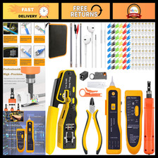 RJ45 Crimping Tool Kit - 50PCS Pass Through Connectors, Cable Tester & Cutter picture