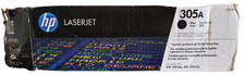 HP LaserJet 305A Black CE410A Print Cartridge New Sealed With Ripped Opened Box picture