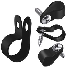 50PCS 1/2 Inch Rope Light Clips P-Style Mounting Clips Plastic Cable Clamps w... picture