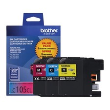 Brother Genuine Inkjet Printer Ink Cyan Magenta Yellow LC1053PKS 1200 Pages picture
