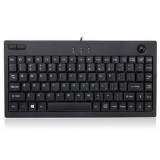 Adesso AKB-310UB Wired USB Mini Trackball Keyboard, Black picture