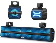 2.1CH Stereo UTV Sound Bar, 26 Inch Bluetooth UTV Speakers with RGB 26-Inch picture