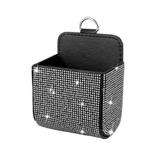 Bling Car Vent Storage Organizer, Crystal Rhinestone Vehicle Vent Hanging Bag... picture