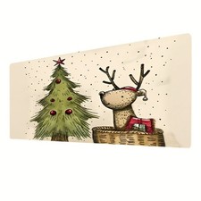 Christmas Desktop Mouse Pad | Elegant Holiday Scene with Green Christmas Tree picture