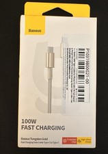 Baseus USB-C to USB-C Tungsten Gold 100W Fast Charging Cable 100cm E-marker picture