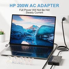 200W Laptop Charger Replacement for HP OMEN Pavilion 15 17 Victus Gaming TPNDA10 picture