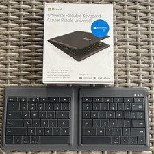 Microsoft Black Universal Foldable Wireless Bluetooth Keyboard 1695 GU5-00001 picture