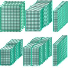 64 PCS Green PCB Board Double Sided Circuit Perf 5 Sizes DIY Soldering picture