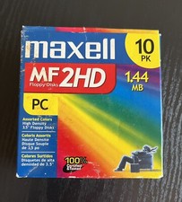 Maxell 9 Count Color MF 2HD 1.44 MB PC 3.5 Inch High Density Floppy Disks picture