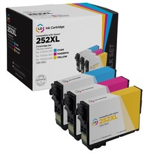 LD 3Pk Reman Cartridges for Epson Ink 252 XL WorkForce WF-3620 WF-3640 WF-7110 picture