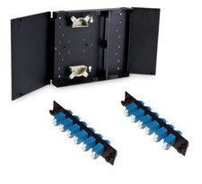 Fiber Optic 24 Port SMF FDP LC/UPC Wall Mount Patch Panel, Comes w/Adapter Strip picture