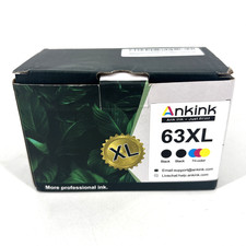 Ankink 63X Two Black And One Tri Colored Ink Cartridges Sealed picture