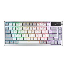 ASUS ROG Azoth 75% Wireless DIY Custom Gaming Keyboard, ROG NX Snow, White picture