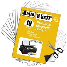 Printable Magnet Sheets Non Adhesive,8.5 X11 Inches for Inkjet Printers,10 Sh... picture