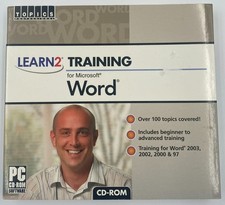 Learn2 Training for Microsoft Word CD-ROM NEW Sealed PC Topics Word 2003 picture