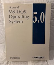 MS-DOS 5.0 Operating System Factory Sealed Includes Manuals & Discs USA Everex picture