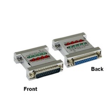 10PCS DB25 Male to Female Serial Check Tester LED Indicator Testing RS232 Device picture