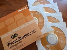 Microsoft Visual Studio .NET Professional 2002 5-Disc CD Set w/ Box Key picture
