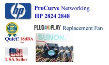 1x Very Quiet Sunon Replacement Fan for HP ProCurve 2824 2848 (18dBA Noise) picture