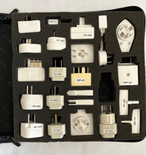 Targus Electric Power Adapter Travel Pack Worldwide Zipper Leather case picture