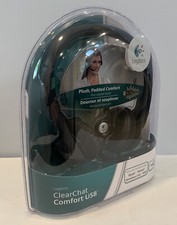 NIP Logitech Over the Ear Headset H390 Black Factory Sealed Package #981-00014 picture