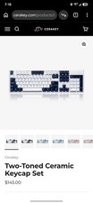Cerakey Two Tone Ceramic Keycap Set Indigo And White V4 Plus Extra Keycaps picture