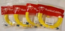 4 Pack RamboCables Fiber Optic Patch Cables OS2-LCU-LCU-DX-15M-LSZH  picture