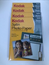 Kodak Satin Photo Paper 15 Sheets per Package (8.5x11)-Lot of 4 Packs-New/Sealed picture