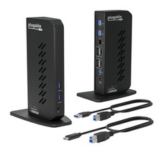 Plugable Dual DisplayPort & HDMI Docking Station - USB 3.0 & USB-C Laptop Doc... picture