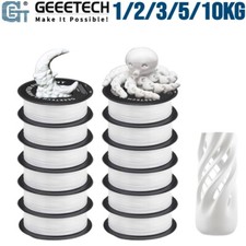 GEEETECH 1/2/3/5/10KG PLA White 3D Printer Filament 1.75mm 1KG/roll Lot Bulk US picture