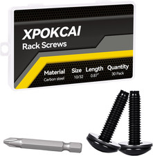 30-Pack Rack Screws 10/32 with Nylon Washers for Server Racks Routers Enclosures picture