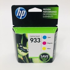 HP Ink Cartridge 933 Cyan Magenta Yellow Office Jet Expired 2014 August Sealed picture