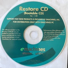 eMachines Bootable System Restore CD for etower 466id  vers 1.8br 1998-99 picture