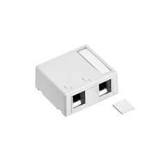 Leviton 41089-2WP QuickPort Housing, 2-port, white Surface-Mount Box picture