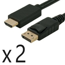 2 Pack 10ft Display Port DisplayPort DP to HDMI Converter Adapter Cable 4K 1080p picture